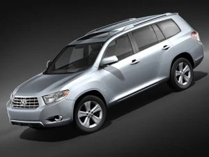 toyota highlander 2009 midpoly Modelo 3D