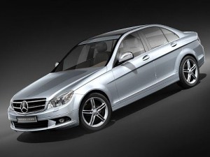 Mercedes-Benz C-class Sedan 2009 midpoly 3D Model