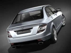 Mercedes-Benz C-class Sedan 2009 midpoly 3D Model
