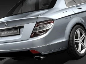 Mercedes-Benz C-class Sedan 2009 midpoly 3D Model