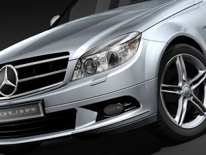 Mercedes-Benz C-class Sedan 2009 midpoly 3D Model