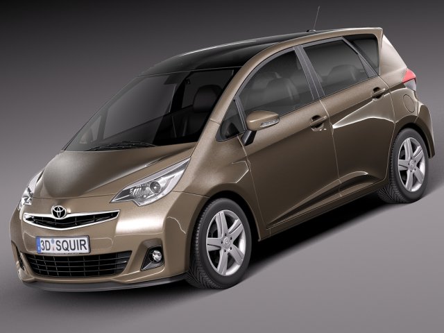 Toyota Verso S 2015 3D 모델 .c4d .max .obj .3ds .fbx .stl .blend 