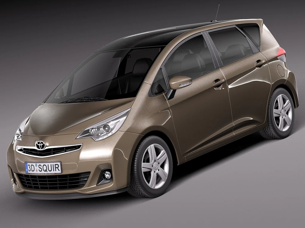 Toyota Verso S 2015 3D Model .c4d .max .obj .3ds .fbx .stl .blend 