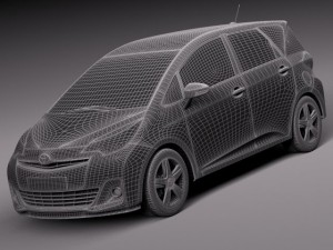 Toyota Verso S 2015 3D 모델