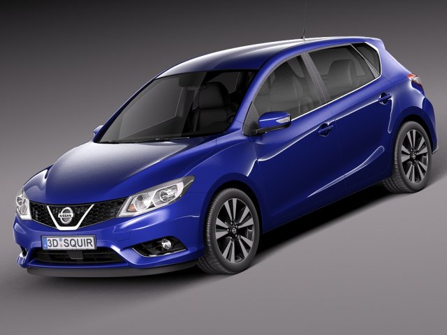 Nissan Pulsar 2015 3D Модель .c4d .max .obj .3ds .fbx .stl .blend 