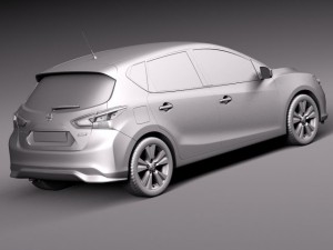 Nissan Pulsar 2015 3D Модель