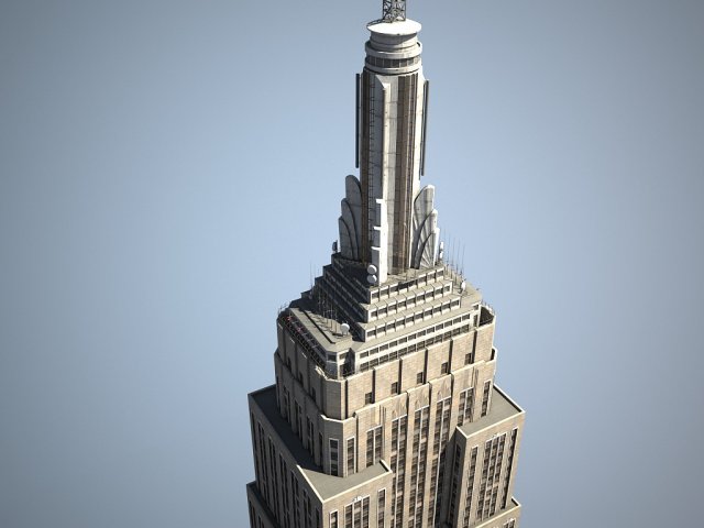 Empire State Building 3D Модель .c4d .max .obj .3ds .fbx .stl .blend 