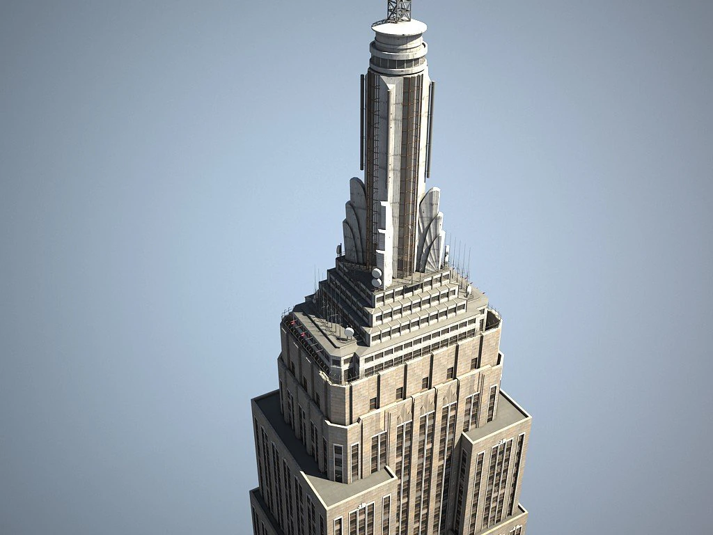 Empire State Building 3D Model .c4d .max .obj .3ds .fbx .stl .blend 