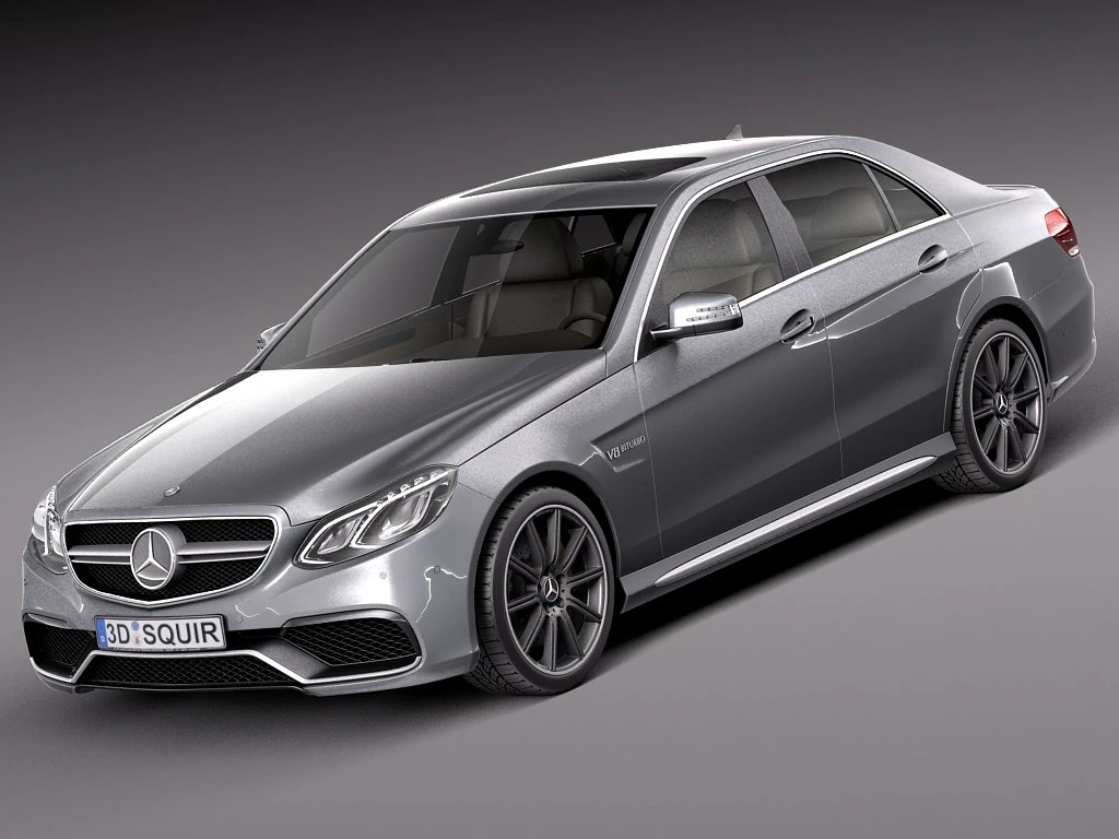 Mercedes-Benz E63 AMG Sedan 2014 3D Model .c4d .max .obj .3ds .fbx .stl .blend 