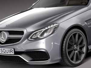 Mercedes-Benz E63 AMG Sedan 2014 3D Model