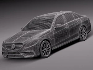Mercedes-Benz E63 AMG Sedan 2014 3D Model