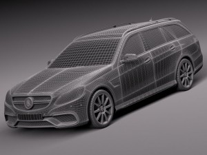 Mercedes-Benz E63 AMG Estate 2014 Model 3D