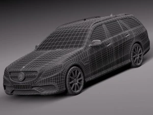 Mercedes-Benz E63 AMG Estate 2014 3D Model