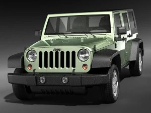 Jeep Wrangler 4-door midpoly 3D Model