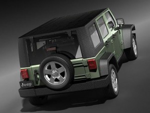 Jeep Wrangler 4-door midpoly Modello 3D
