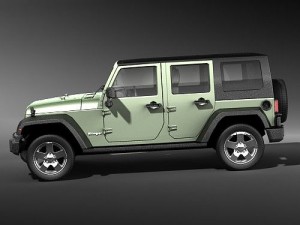 Jeep Wrangler 4-door midpoly Modello 3D