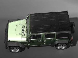 Jeep Wrangler 4-door midpoly 3D Model