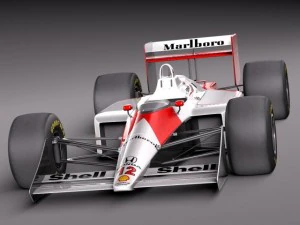 Mclaren Honda MP4 4 Ayrton Senna F1 3D Model