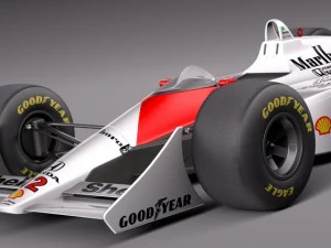Mclaren Honda MP4 4 Ayrton Senna F1 3D Model
