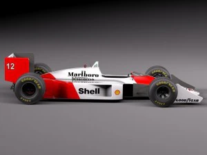 Mclaren Honda MP4 4 Ayrton Senna F1 3D Model