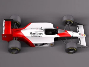 Mclaren Honda MP4 4 Ayrton Senna F1 3D Model