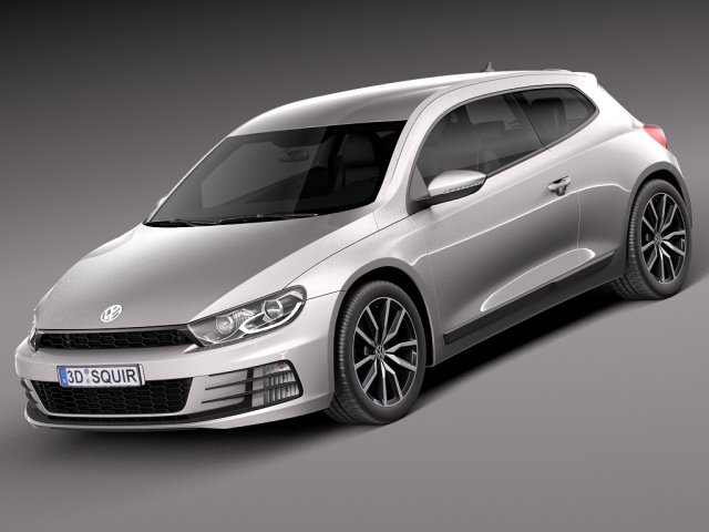 Volkswagen Scirocco 2015 3D Model .c4d .max .obj .3ds .fbx .stl .blend 