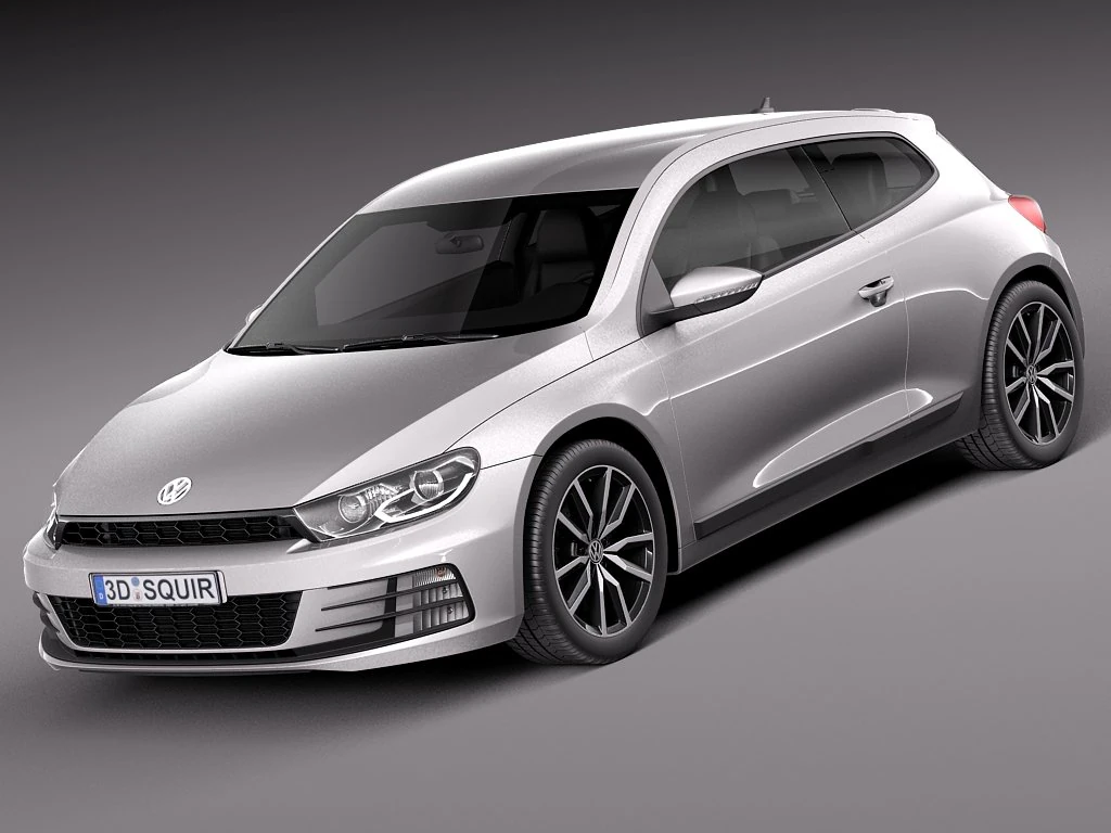 Volkswagen Scirocco 2015 3D Model .c4d .max .obj .3ds .fbx .stl .blend 