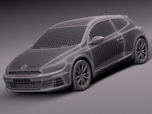 Volkswagen Scirocco 2015 3D Model