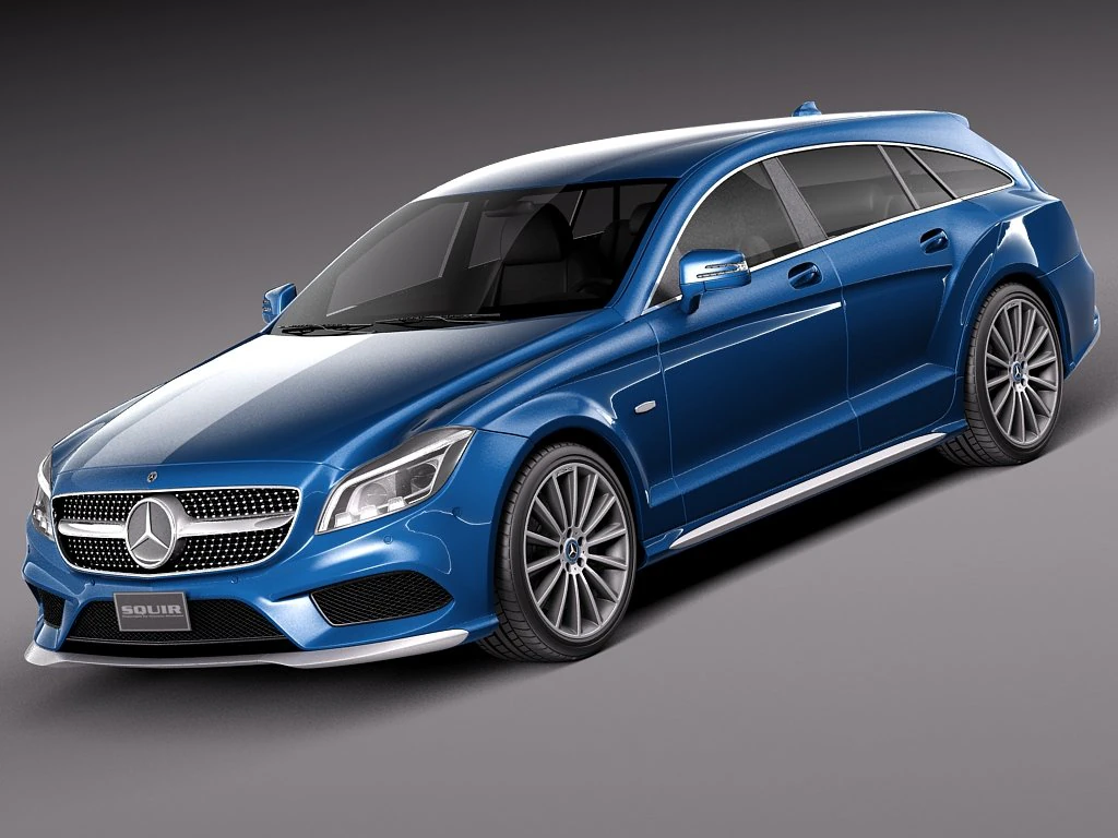 Mercedes-Benz CLS Shooting Brake 2015 3D Model .c4d .max .obj .3ds .fbx .stl .blend