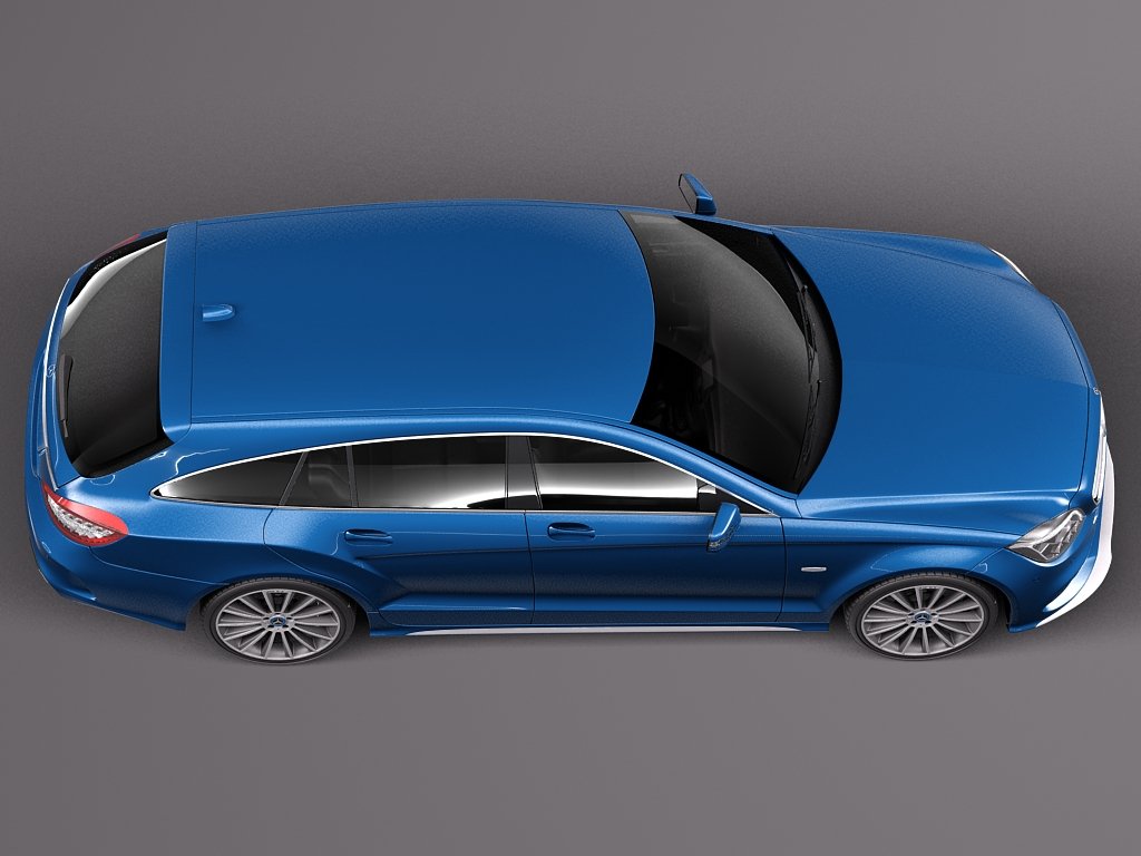 Mercedes-Benz Cls Shooting Brake 2015 3D Модель In Вагон 3DExport