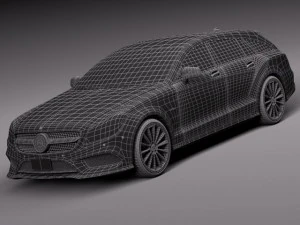Mercedes-Benz CLS Shooting Brake 2015 3D Model
