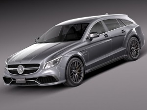 Mercedes-Benz CLS 63 AMG Shooting Brake 2015 3D Model