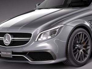 Mercedes-Benz CLS 63 AMG Shooting Brake 2015 3D मॉडल
