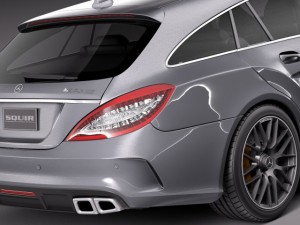 Mercedes-Benz CLS 63 AMG Shooting Brake 2015 3D मॉडल