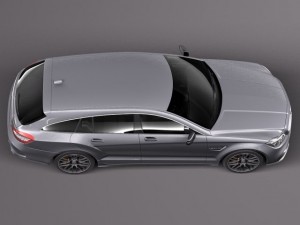 Mercedes-Benz CLS 63 AMG Shooting Brake 2015 3D मॉडल