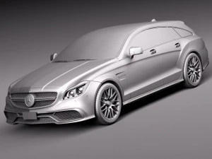 Mercedes-Benz CLS 63 AMG Shooting Brake 2015 3D Model