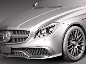 Mercedes-Benz CLS 63 AMG Shooting Brake 2015 3D मॉडल