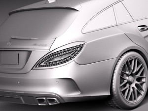 Mercedes-Benz CLS 63 AMG Shooting Brake 2015 3D मॉडल