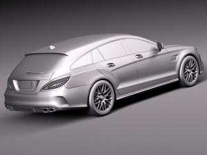 Mercedes-Benz CLS 63 AMG Shooting Brake 2015 3D मॉडल