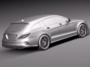 Mercedes-Benz CLS 63 AMG Shooting Brake 2015 3D Model