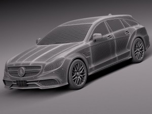 Mercedes-Benz CLS 63 AMG Shooting Brake 2015 3D मॉडल