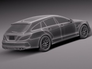 Mercedes-Benz CLS 63 AMG Shooting Brake 2015 3D मॉडल