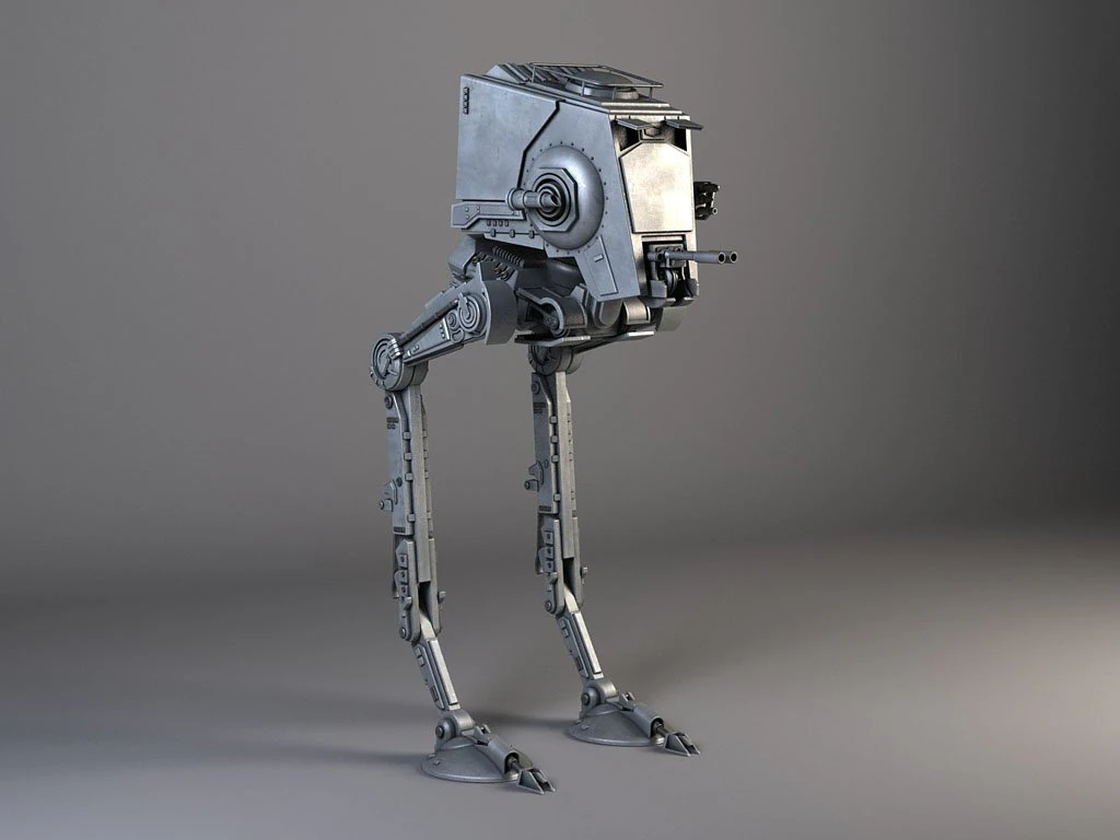 Star Wars AT-ST 3D Model .c4d .max .obj .3ds .fbx .stl .blend 