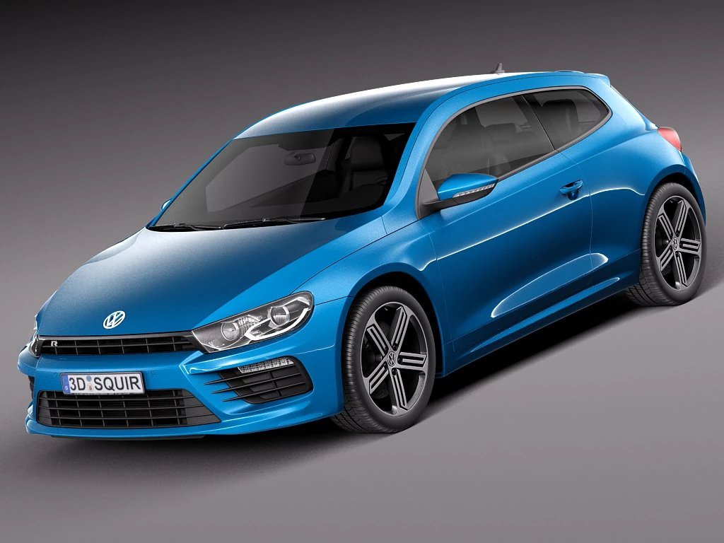 Volkswagen Scirocco R 2015 3D Model .c4d .max .obj .3ds .fbx .stl .blend