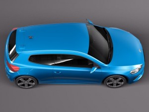 Volkswagen Scirocco R 2015 3D Model