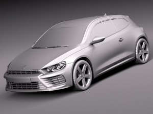 Volkswagen Scirocco R 2015 3D Model