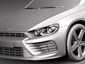 Volkswagen Scirocco R 2015 3D Model