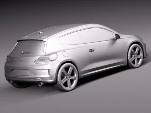 Volkswagen Scirocco R 2015 3D Model