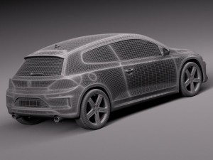 Volkswagen Scirocco R 2015 3D Model