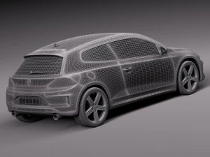 Volkswagen Scirocco R 2015 3D Model